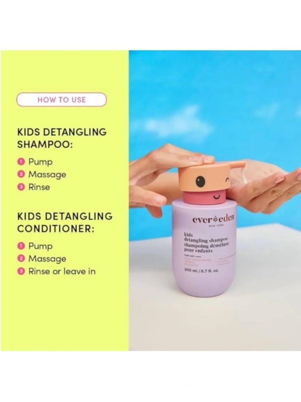 Evereden Kids Shampoo Conditioner Sunscreen Bundle